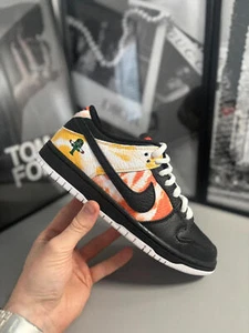 Nike SB Dunk Low Pro Raygun Tie Dye Black/Orange Flash/White BQ6832-001 UK 6 - Picture 1 of 9