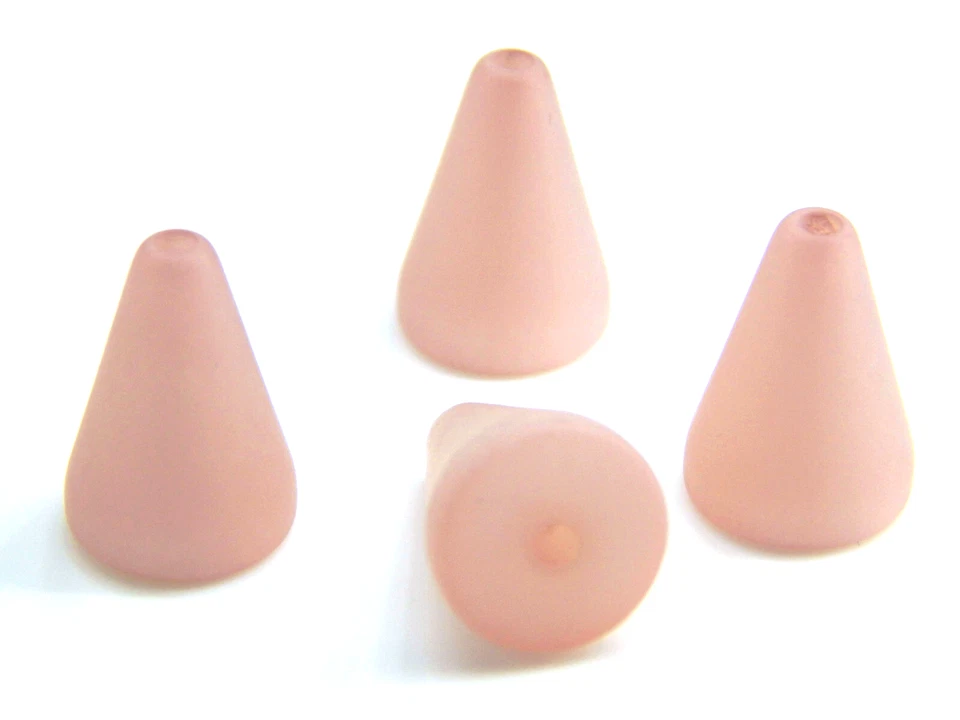 Aktion: 14 Stück PolarisPerlen Kegel Konus 14mm x 10mm groß matt rosybrown - Bild 1 von 1