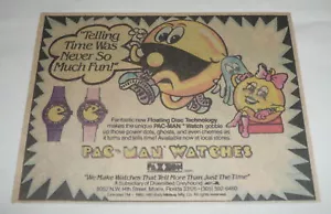 1981 cartoon ad ~ PAC MAN WATCHES - Picture 1 of 1