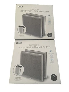 4 Filters 2 Boxes 2pk 3-In-1 True Hepa Replacement Filter For Purezone Air Pure - Picture 1 of 11