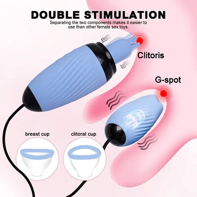 New Pussy Pump Licking Sucking Vibrator Dildo Massager Anul Plug Sex Toys Couple - Image 1 of 4