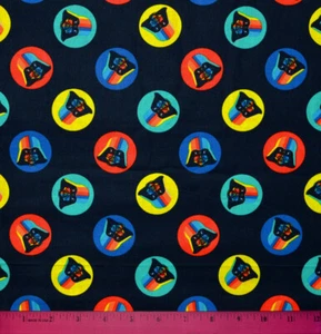 Darth Vader Fabric - HALF YARD - 100% Cotton - Star Wars Quilting Sewing Black - Picture 1 of 1