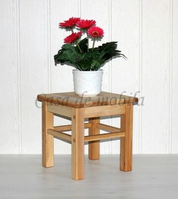 Massivholz Sitzhocker Kernbuche Kinderhocker Beistelltisch Blumen-hocker Holz - Bild 1 von 3