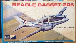 MPC 1:72 Beagle Basset 206 Vintage Model Airplane Kit 7016-70, Complete - Picture 1 of 4