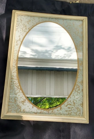 Antique Medicine Cabinet with fancy mirror Cover