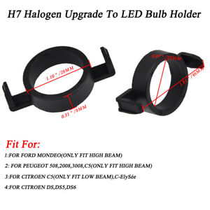 2x H7 LED Birne Halter Adapter Fernlicht Für Ford Mondeo II Für Peugeot 508 I II