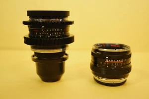 2x Zeiss Rollei HFT Planar 80mm f2.8 Arri PL cine mount full frame cinema lenses - Picture 1 of 9