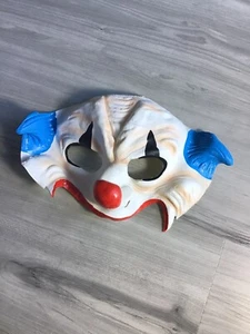 Scary Halloween Clown Half Mask Rubies Costume Haunted House Horror Freak - Picture 1 of 12