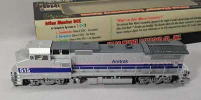 HO scale ATLAS # 9075 AMTRAK Dash 8-32 BW Locomotive 515,   DC/DCC  Tested  A+ - Image 1 of 4