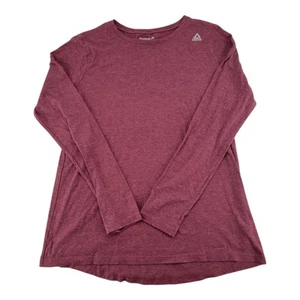 Reebok Womens Maroon Long Sleeve Athletic Shirt Size XL - Picture 1 of 6