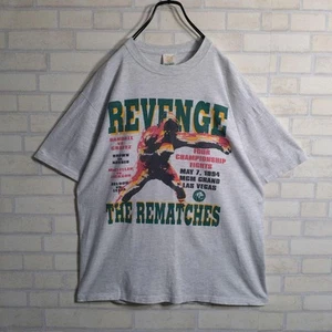 Vintage Randall vs Chavez 90s Boxing T-Shirt Gray L Franky Landor - Picture 1 of 12