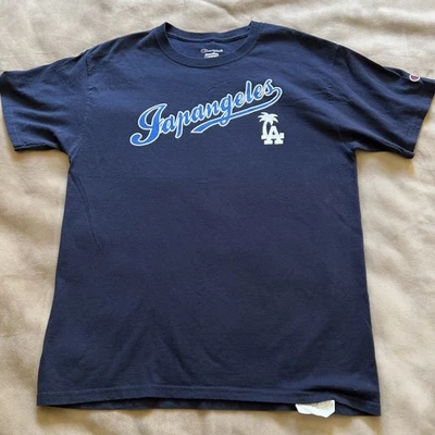 Camiseta Para Hombre Los Angeles Dodgers JAPANGELES Major League Talla Mediana Campeón Difícil de Encontrar Foto 1 de 4