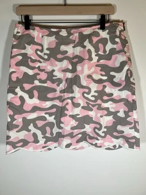 Saia popeline golfe Golftini incógnito rosa cinza camuflagem tamanho 6L (longa) athleisure - Imagem 1 de 4