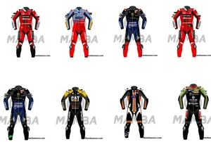 RSW NEW MEN RACING 2025 MODEL MOTOGP MOTORBIKE/MOTORCYCLE LEATHER RACING SUIT - Foto 1 di 34