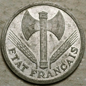 1944 FRANCE 2 FRANCS (VICHY STATE) LOT# 2 - Picture 1 of 2