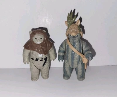 Lote De 2 Figuras De Acción Kenner Sueltas Chirpa y Teebo De Colección Star Wars Ewok Foto 1 de 4