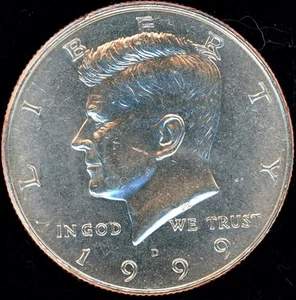 1999-D KENNEDY HALF DOLLAR 1-COIN BRILLIANT ABOUT UNCIRCULATED - Picture 1 of 2