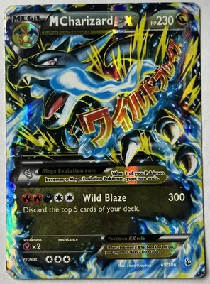 2014 Pokemon Mega M Charizard EX 69/106 Flashfire holo HP - Image 1 of 4