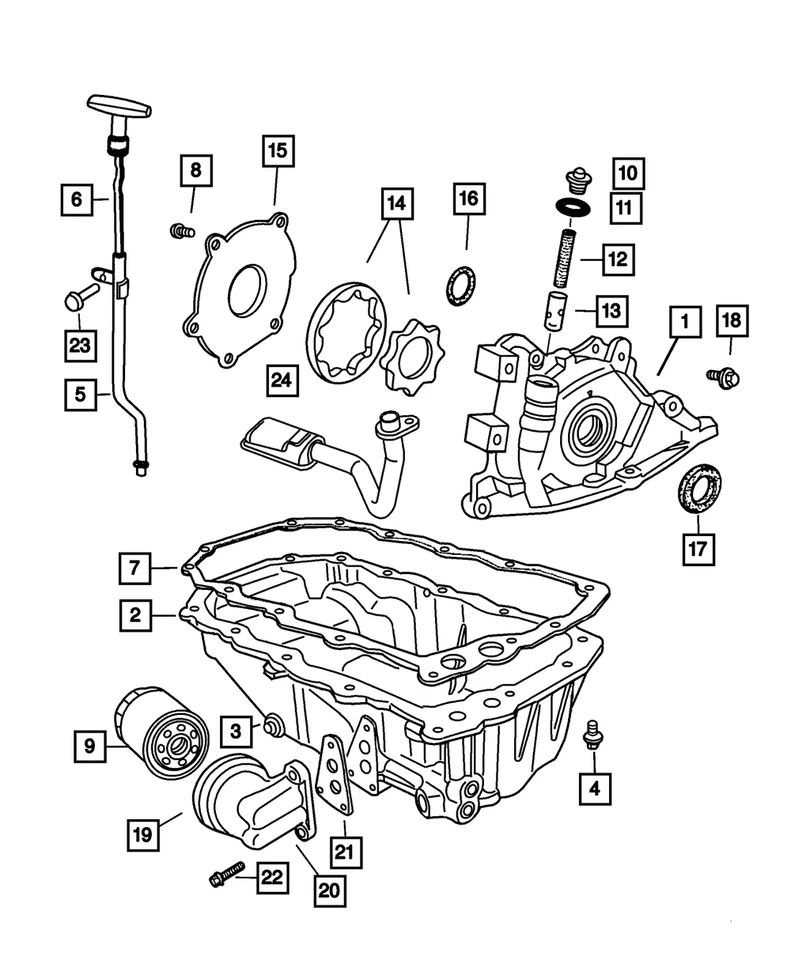 Juego de rotores de bomba de aceite Mopar genuino 4773672 Foto 1 de 1