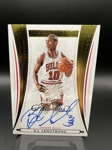2021-22 Flawless B.J. Armstrong Distinguished Auto Gold /10 BULLS CHAMPION RARE - Picture 1 of 2