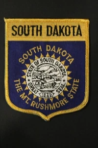 SOUTH DAKOTA STATE SHIELD PATCH - police park flag - Picture 1 of 2