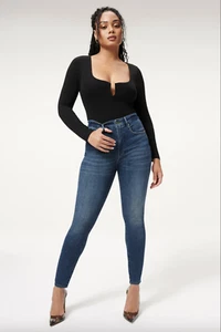 Good American Good Legs Released Hem Skinny Jeans Size 27 - Picture 1 of 9