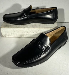 New! MARC ECKO ~ Cut & Sew ~ Loafer Shoes Men’s Size 11 Black Slip On Driving - Picture 1 of 15