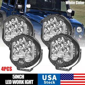 4PCS 5“LED Headlight DRL Driving Work Light Fog Lamp For 4x4 Truck Car Boat SUV - Picture 1 of 12