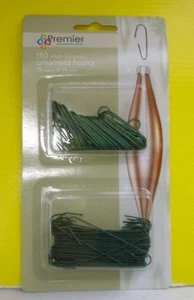Pack 150 Metal Christmas Tree Decoration Hooks 4 Christmas Tree Ornaments Green - Picture 1 of 1