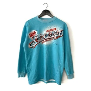 Jeremy Scott Toothpaste Print Sweatshirt Pullover Size 38 4 Blue - Picture 1 of 6