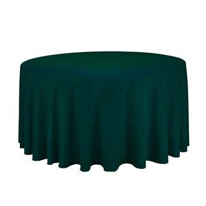13 PACKS ROUND 120" inch Tablecloth Polyester WEDDING 25 COLOR 5' Ft table cover