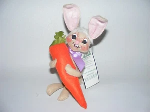 Annalee Spring Easter Rabbit holding Carrot doll 6" BUNNY TAILS 201214 NWT - Picture 1 of 5