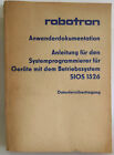 Systemhandbuch SIOS 1526 Robotron Anwenderdokumentation Datenfernübertragung