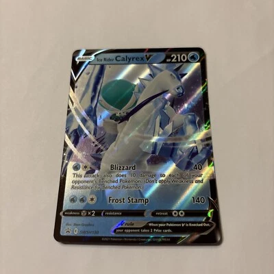 Ice Rider Calyrex V SWSH130 Sword & Shield Black Star Promo Pokémon Card NM - Image 1 of 2