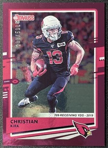 CHRISTIAN KIRK 2020 Donruss SEASON STAT LINE PURPLE PARALLEL #23 CARDINALS /500