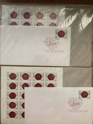 Forever Stamps Sealed With Love 2-20 Sheet & 2 First Day Of Issue Cover - Image 1 of 4
