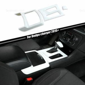 Gear Shift Box Water Cup Holder Gear Knob Trim For Dodge Charger 2015+ White ABS - Bild 1 von 8