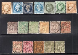 Francia 1853-1890 Gruppo di 18 Classici Usati - Foto 1 di 1