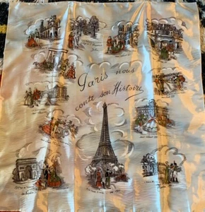 Vintage Scarf 1950s MCM Paris France  - Picture 1 of 8