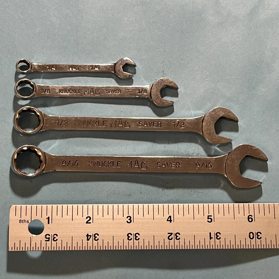 MAC Knuckle Saver Combination Wrenches 5381710 Set of 4 (1/4 & 3/8 & 1/2 & 9/16) - Image 1 of 4