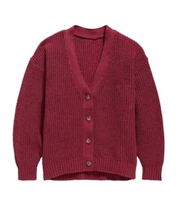 Old Navy Cocoon Cardigan for Girls Size Large (10) Noble Garnet Red - Picture 1 of 8