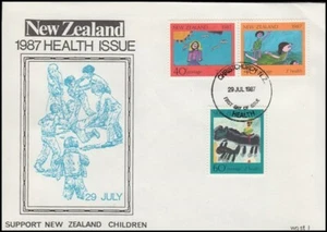 NEW ZEALAND HEALTH ILLUSTRATED FDC 1987 FDI POSTMARK (ID:18/D27883) - Picture 1 of 1