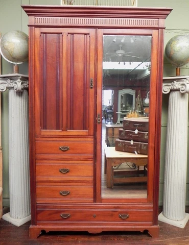 Antique French Armoire Wardrobe Cover
