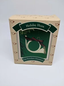 Hallmark Holiday Horn Fine Porcelain Ornament 1986 - Picture 1 of 11