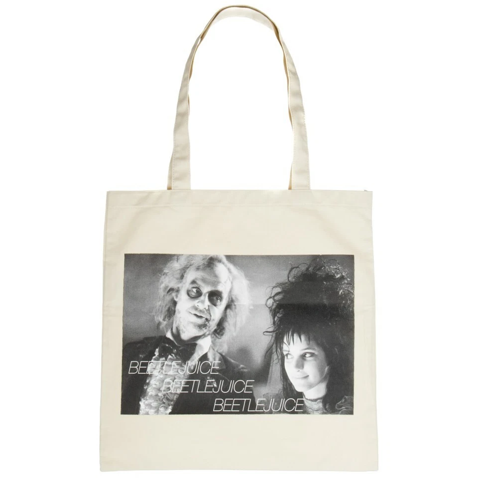 Bolso de Mano Beetlejuice Reutilizable Comestibles Truco o Trato Saco Libro Terror Lydia Foto 1 de 4