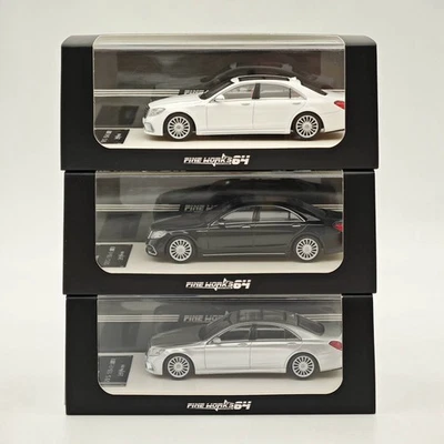 Fine Works 1/64 Mercedes Benz S65 AMG W222 Diecast Toy Car Model Collection Gift - Immagine 1 di 4