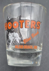 HOOTERS Shot Glass 2 1/4" Tall. Owl Logo Very good condition Biloxi Beach, Ms. - Picture 1 of 7