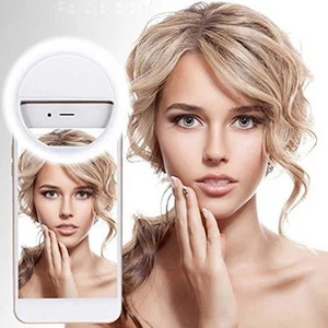 `USB Charge Led Selfie Ring Światło Uzupełniające oświetlenie Selfie Poprawa - Zdjęcie 1 z 8