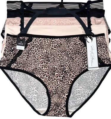 MARILYN MONROE Women 5-Pair Brief Underwear Panties Black Brown Polyester Size S - Image 1 of 4