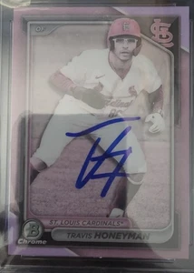 2024 Bowman - Chrome Prospects Travis Honeyman #BCP-46 Rose Gold Refractor... - Picture 1 of 3